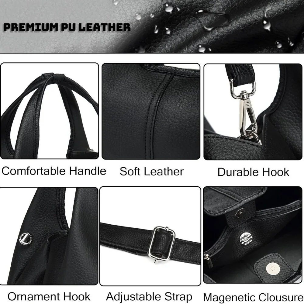 Crossbody Purses for Women, Leather Handbags Designer Shoulder Tote Bag Ladies S - Picture 6 of 7